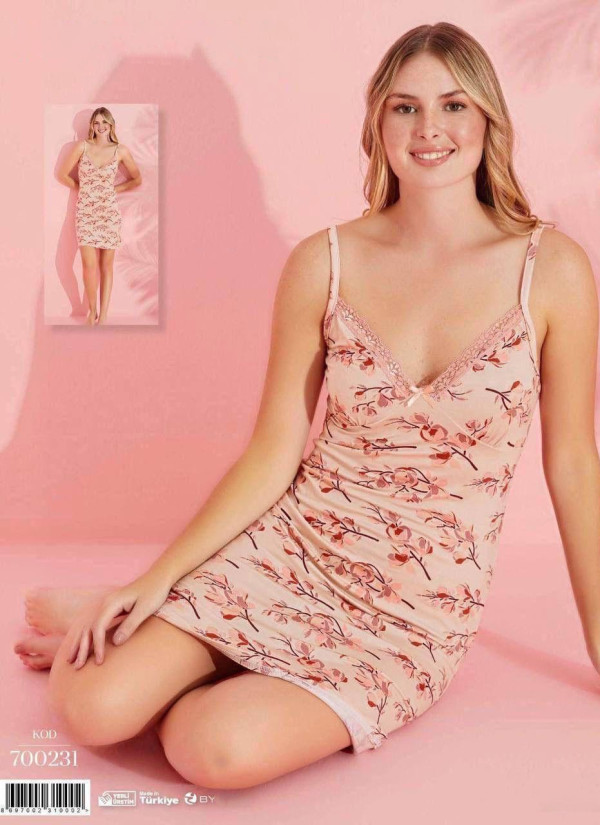 Pijamo 700231 Nightdress (M+L+XL+2XL) — Turkey wholesale collection