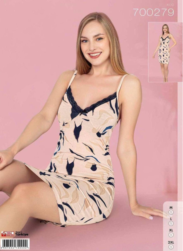 Pijamo 700279 Nightdress (M+L+XL+2XL) — Turkey wholesale collection