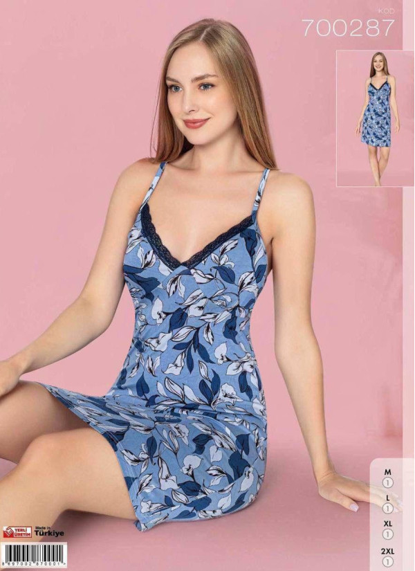 Pijamo 700287 Nightdress (M+L+XL+2XL) — Turkey wholesale collection