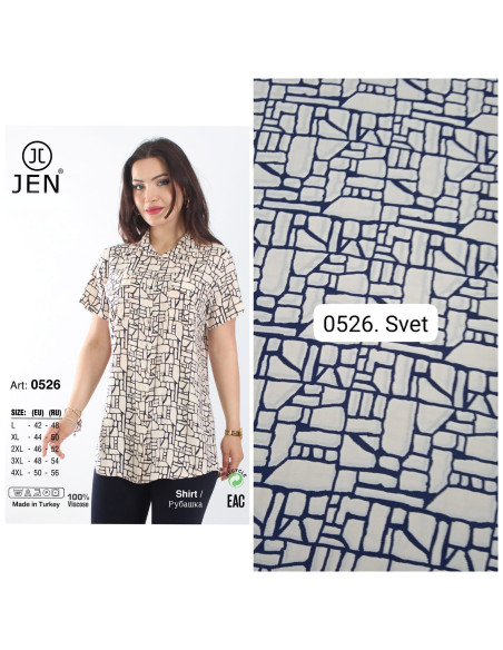 JEN 0526 Shirt (L+XL+2XL+3XL+4XL) — Istanbul wholesale supplier