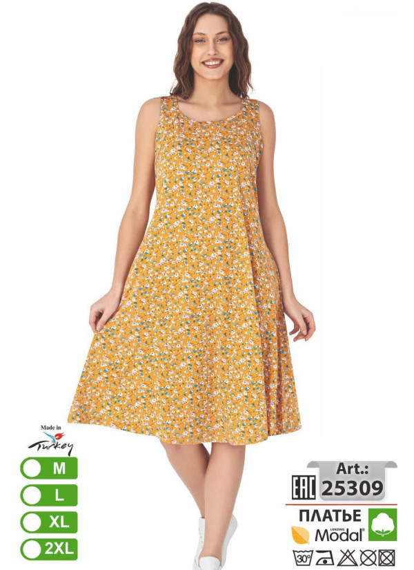 Платье MODAL (M+L+XL+2XL) intensive 25309 — купить оптом из Турции