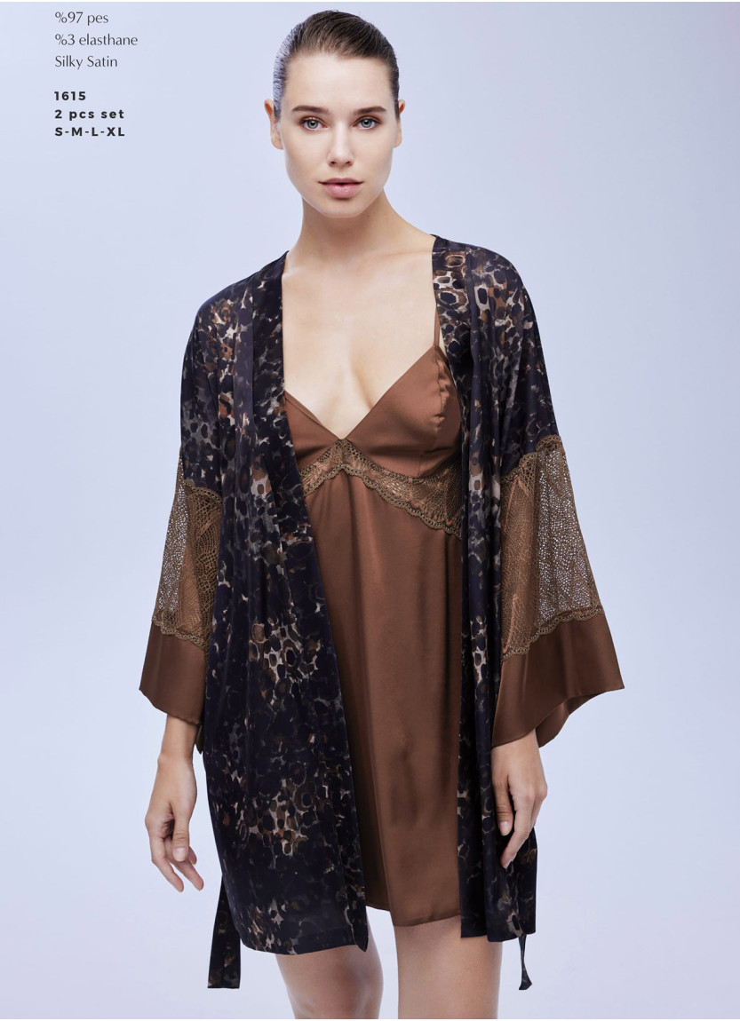 Bonjour Madame 1615 Satin Nightdress — factory-direct from Turkey