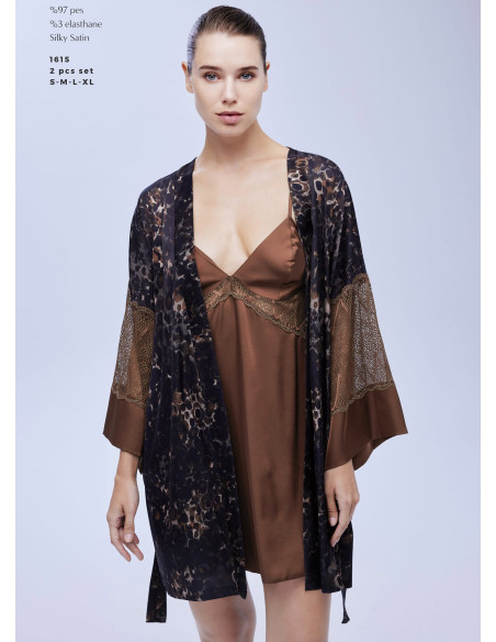 Bonjour Madame 1615 Satin Nightdress — factory-direct from Turkey