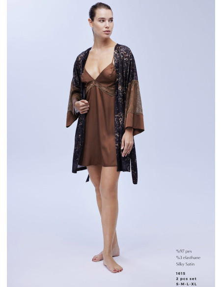 Bonjour Madame 1615 Satin Nightdress — Turkish textile wholesale