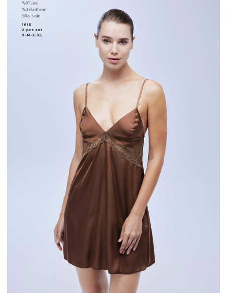 Bonjour Madame 1615 Satin Nightdress — direct Turkish factory supply