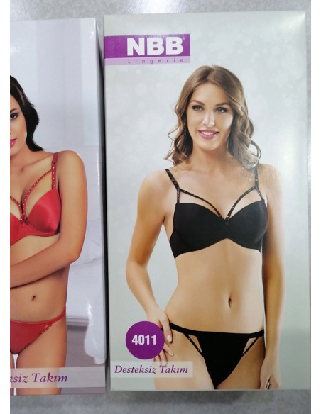 NBB 4011 Siyah Bra and Briefs Set — wholesale from Turkey