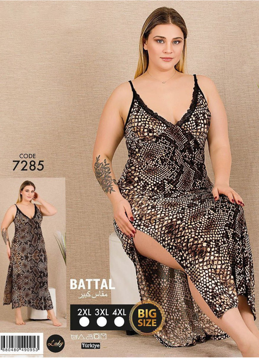 Lady 7285 Nightdress (2XL+3XL+4XL) — wholesale from Turkey