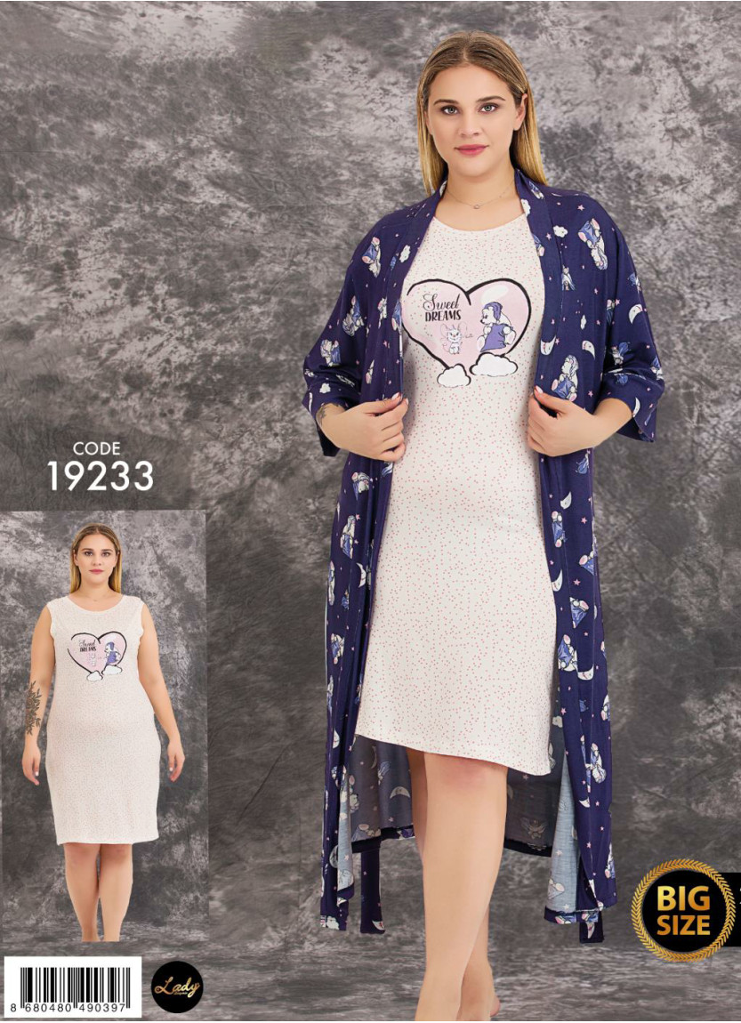 Lady BTL 19233 Robe Set (2XL+3XL+4XL) — Turkish textile wholesale