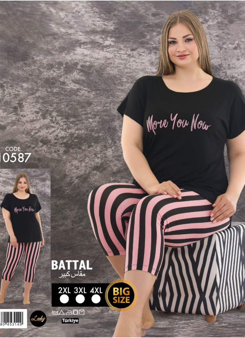 Lady BTL 10587 Capri Homewear Set (2XL+3XL+4XL) — direct Turkish factory supply