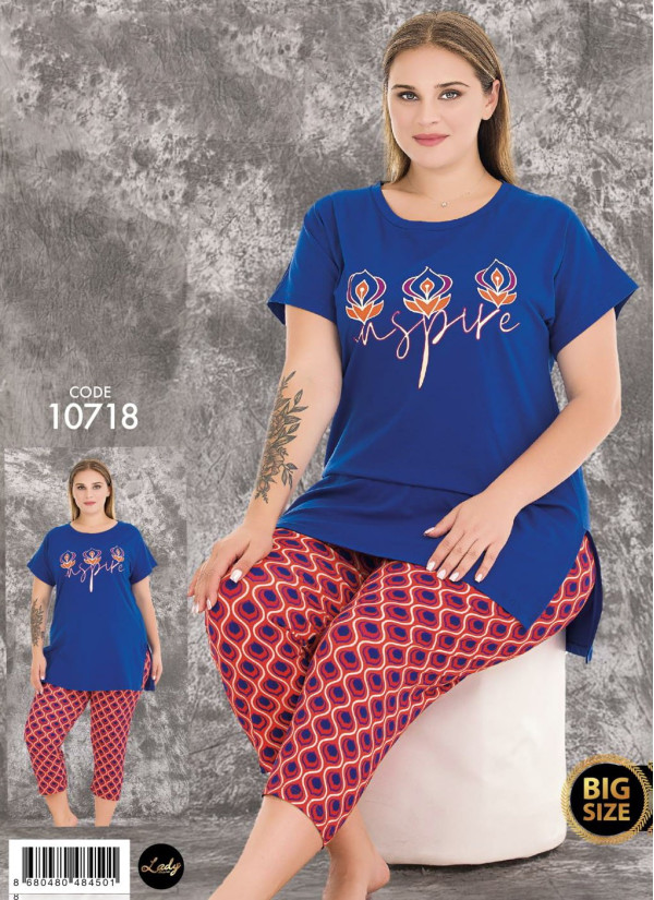Lady BTL 10718 Capri Homewear Set (2XL+3XL+4XL) — factory-direct from Turkey