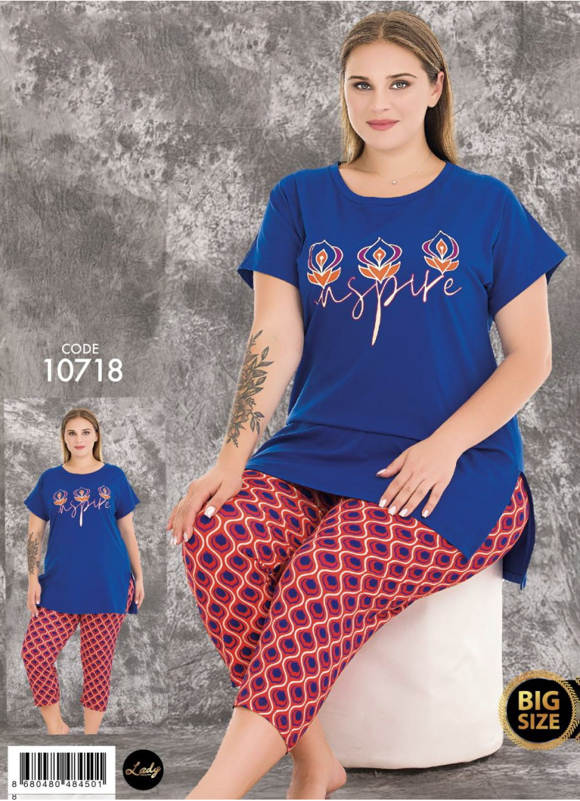 Lady BTL 10718 Capri Homewear Set (2XL+3XL+4XL) — factory-direct from Turkey