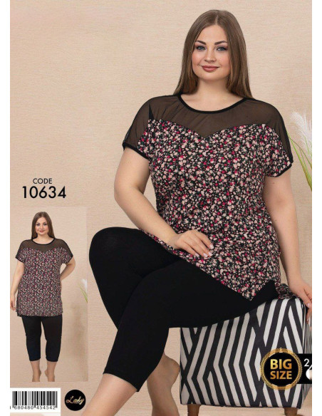 Lady BTL 10634 Capri Homewear Set (2XL+3XL+4XL) — factory-direct from Turkey