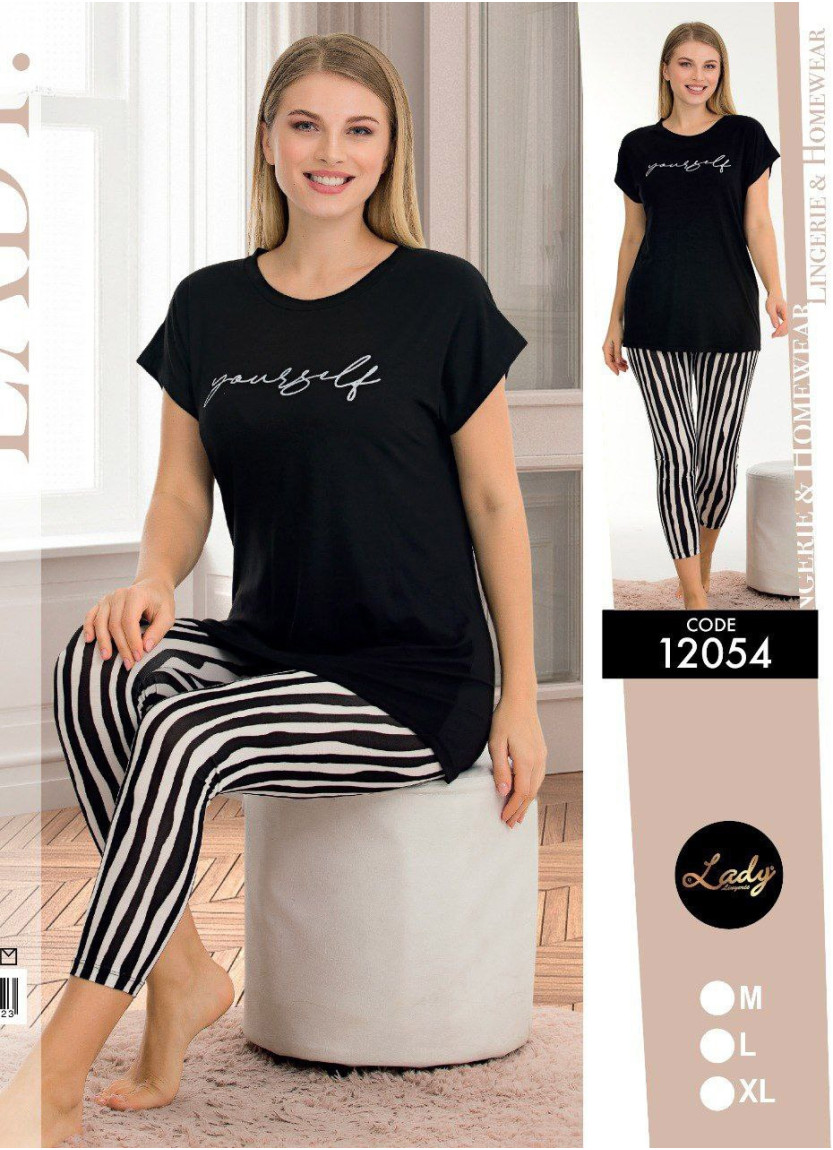 Lady 12054 Capri Homewear Set (M+L+XL) — Turkish textile wholesale