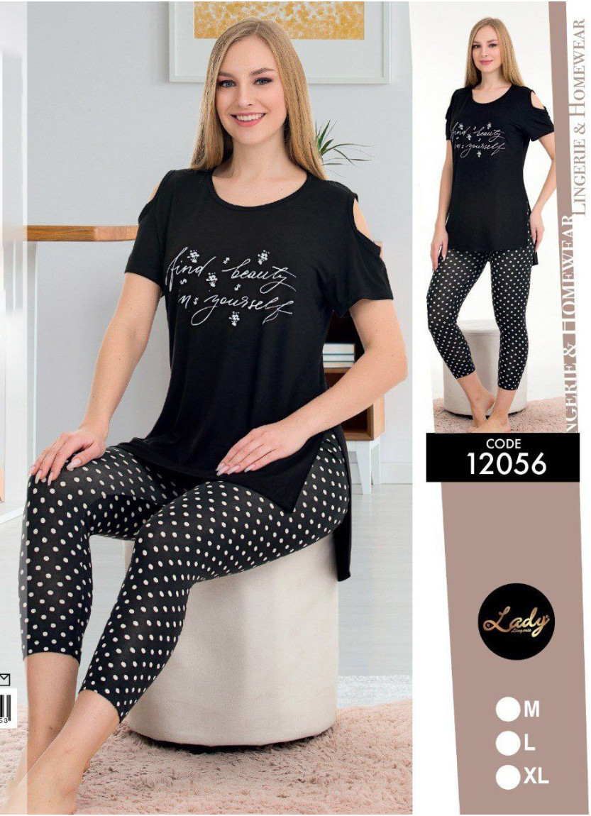 Lady 12056 Capri Homewear Set (M+L+XL) — direct Turkish factory supply