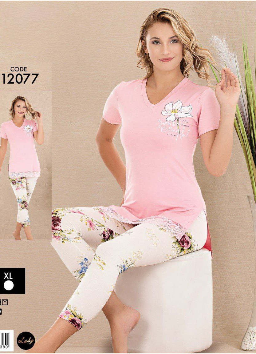 Lady 12077 Capri Homewear Set (M+L+XL) — direct Turkish factory supply