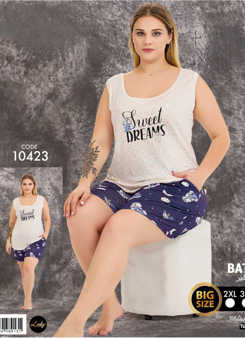 Lady BTL 10423 Shorts Homewear Set (2XL+3XL+4XL) — Turkish textile wholesale