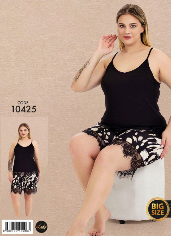 Lady BTL 10425 Shorts Homewear Set (2XL+3XL+4XL) — Istanbul wholesale supplier