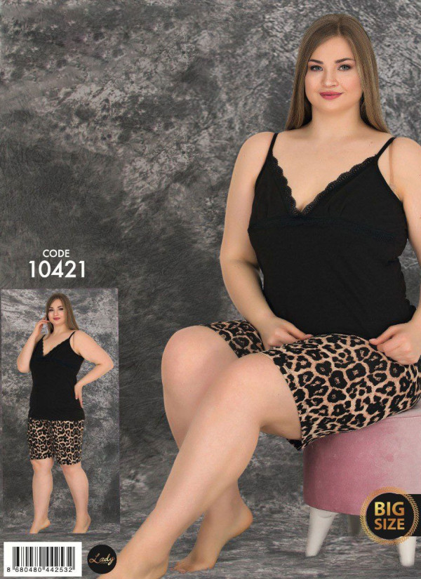 Lady BTL 10421 Shorts Homewear Set (2XL+3XL+4XL) — wholesale for boutiques