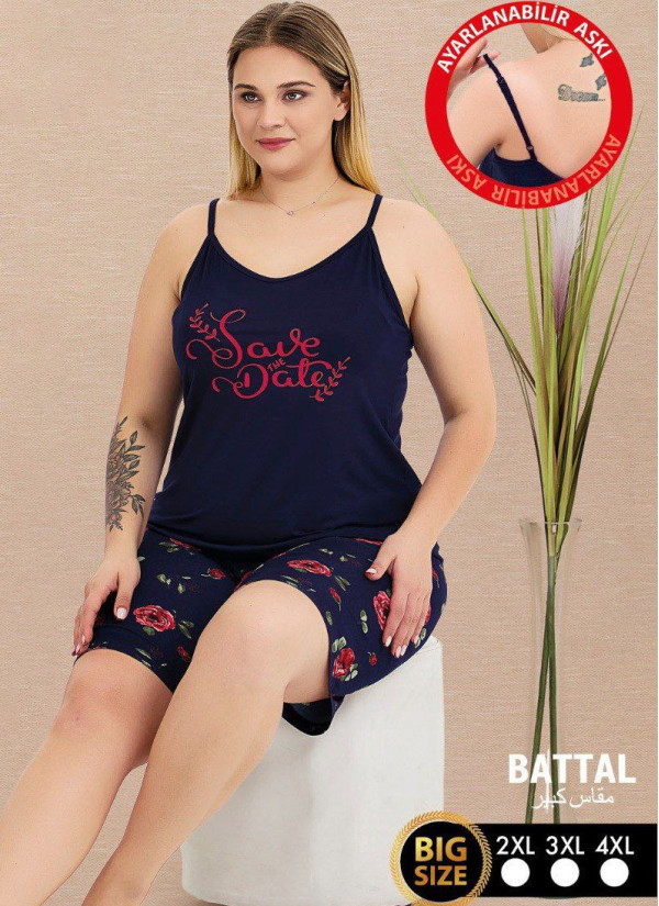 Lady BTL 10443 Shorts Homewear Set (2XL+3XL+4XL) — Turkey wholesale collection
