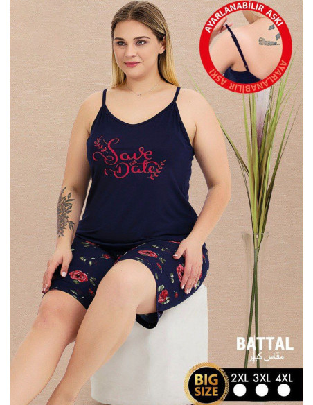 Женский Комплект с Шортами (2XL+3XL+4XL) Lady 10443 Lady BTL 10443 — прямые поставки из Турции