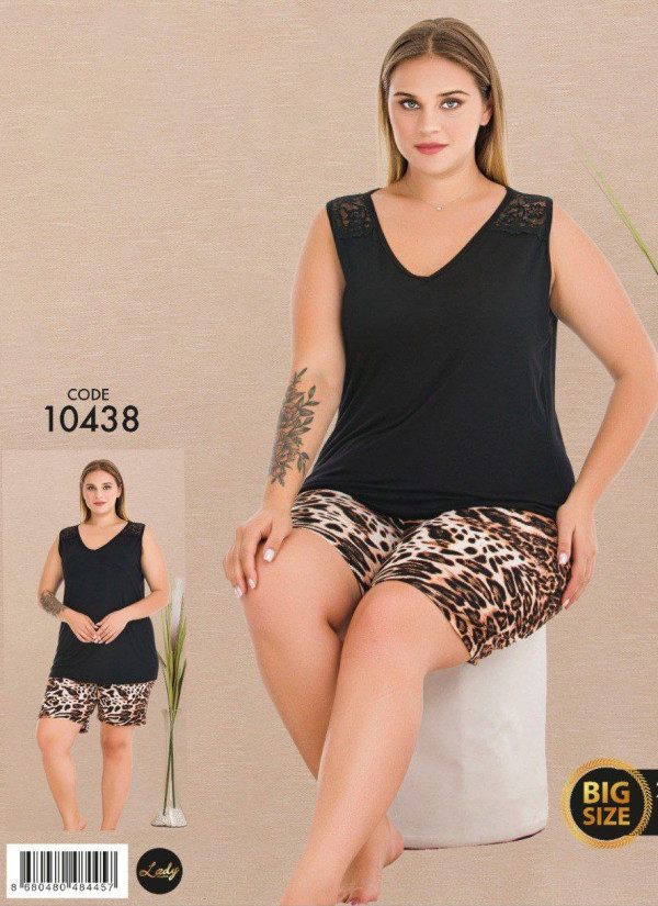 Lady BTL 10438 Shorts Homewear Set (2XL+3XL+4XL) — direct Turkish factory supply