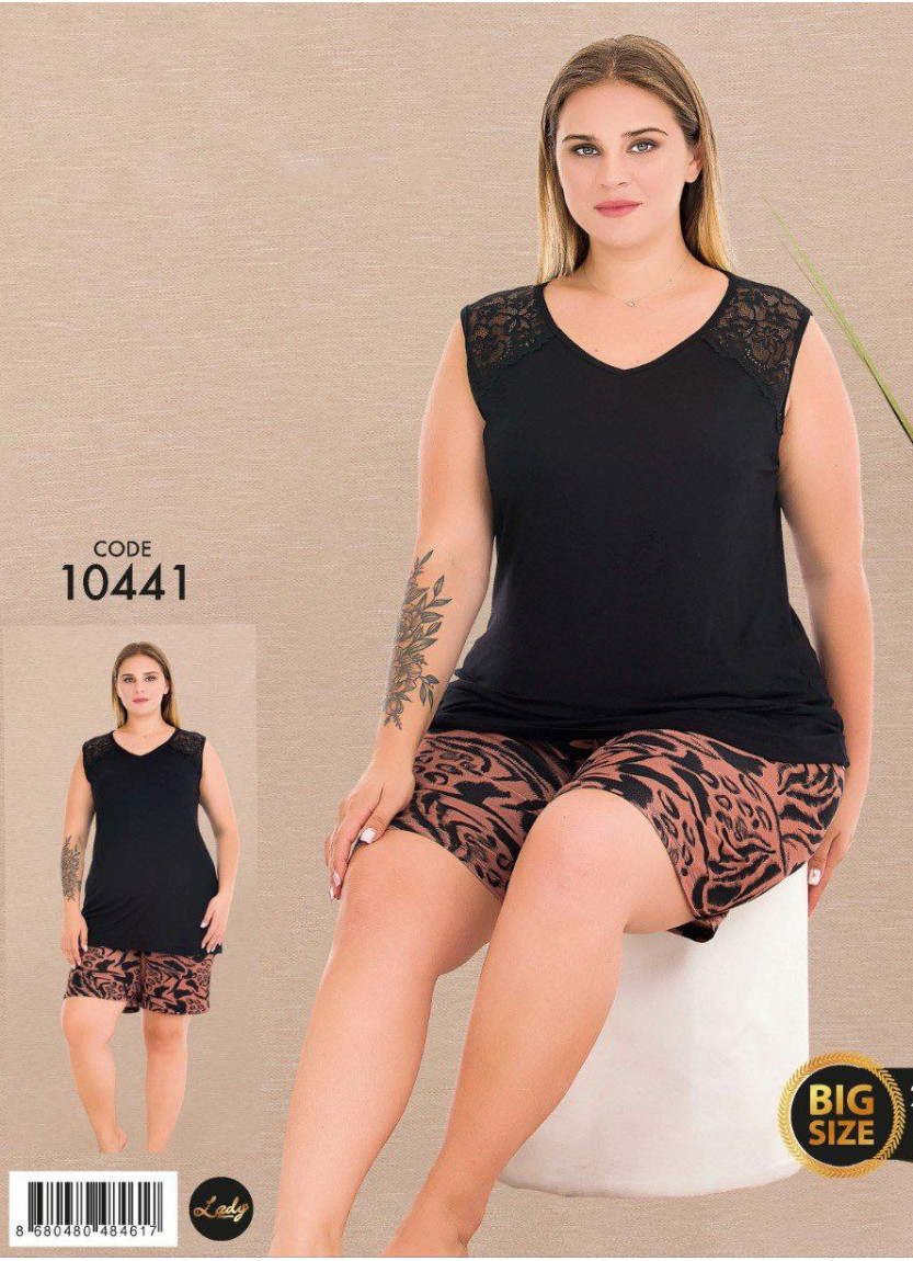 Lady BTL 10441 Shorts Homewear Set (2XL+3XL+4XL) — wholesale from Turkey