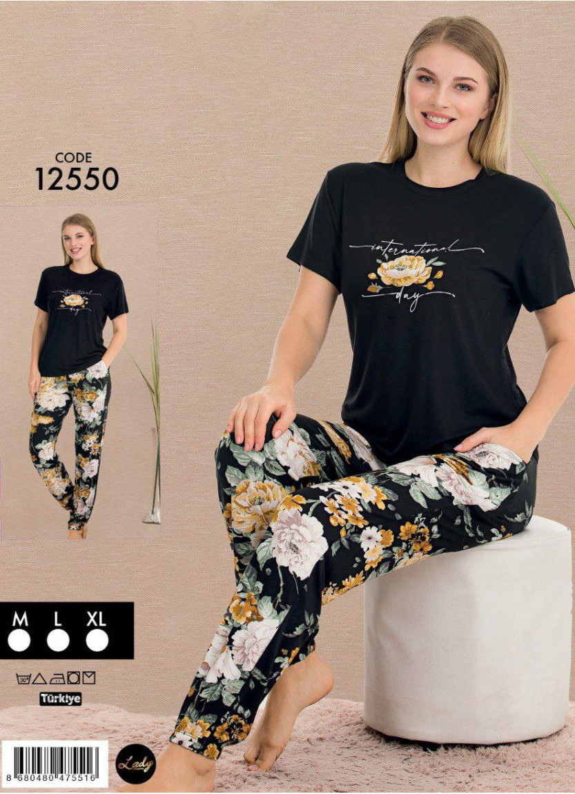 Lady Ksa 12550 Pants Homewear Set (M+L+XL) — direct Turkish factory supply