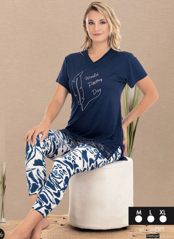 Lady 12084 Capri Homewear Set (M+L+XL) — wholesale from Turkey