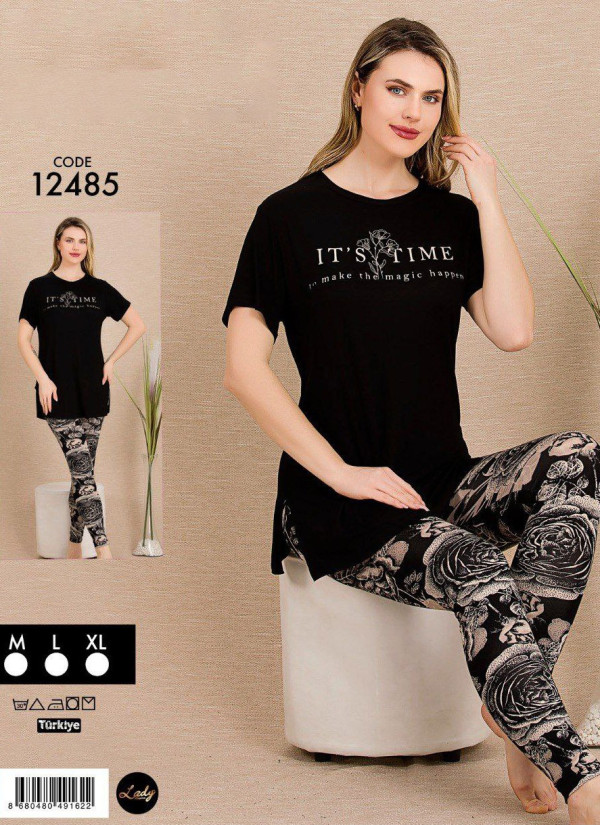 Lady Ksa 12485 Pants Homewear Set (M+L+XL) — direct Turkish factory supply
