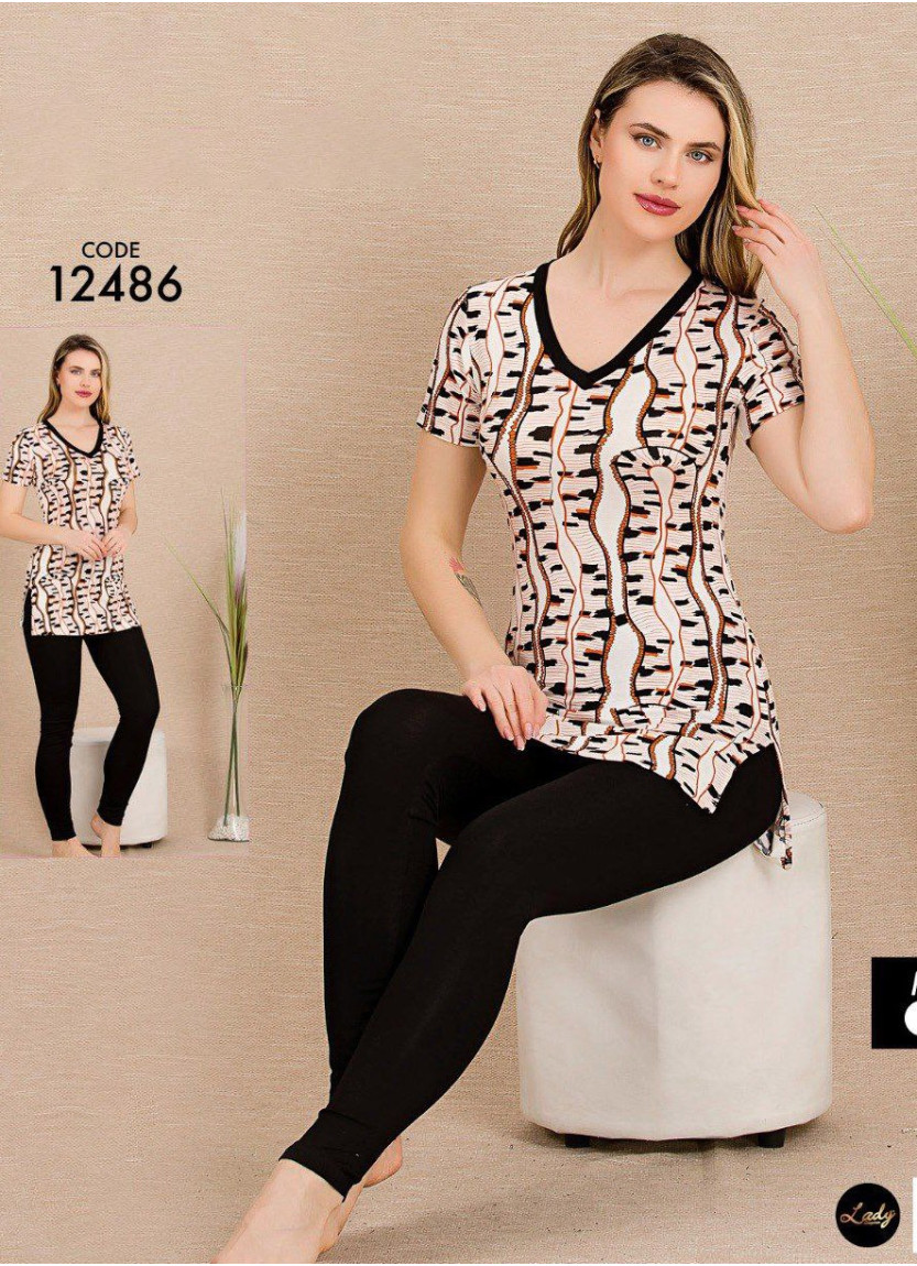 Lady Ksa 12486 Pants Homewear Set (M+L+XL) — wholesale from Turkey
