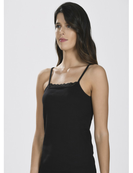 NBB 660 Siyah Lace Tank Top — wholesale for boutiques