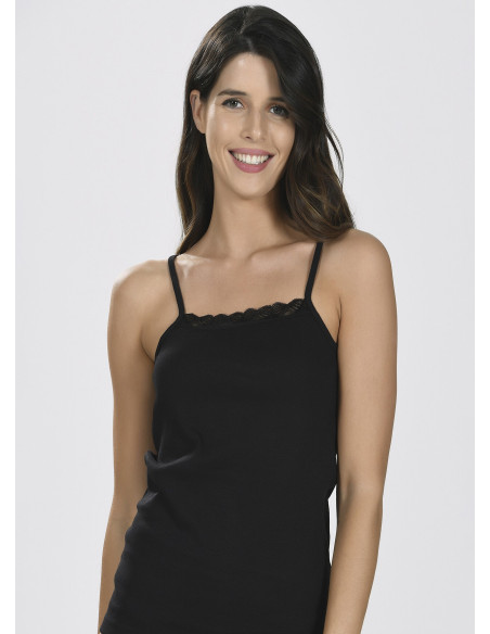 NBB 660 Siyah Lace Tank Top — Turkish factory wholesale
