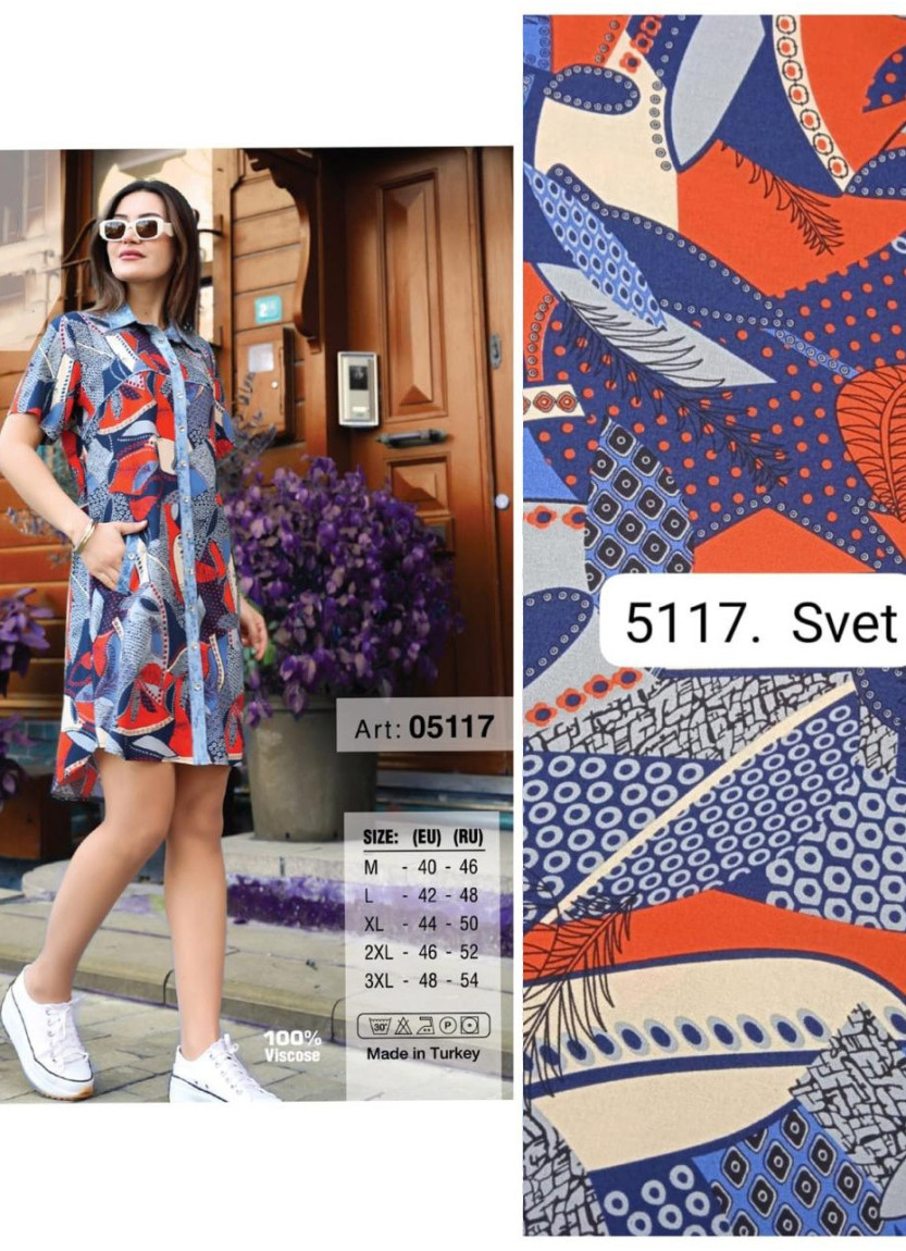 JEN 05117 Viscose Tunic (M+L+XL+2XL+3XL) — direct Turkish factory supply