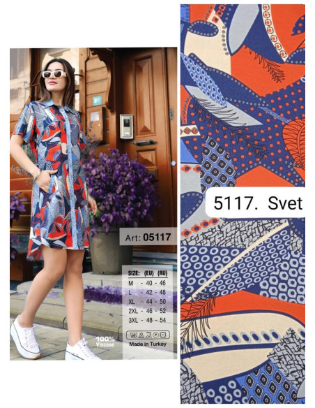 JEN 05117 Viscose Tunic (M+L+XL+2XL+3XL) — direct Turkish factory supply