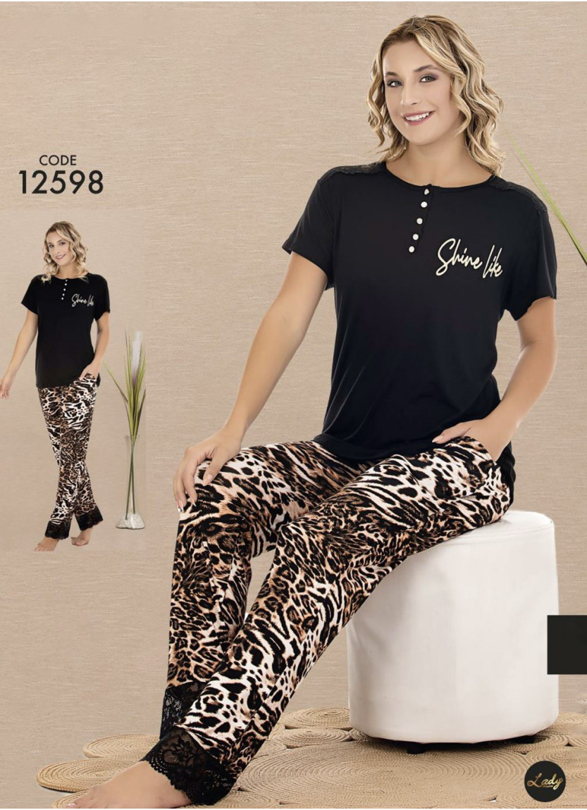 Lady Ksa 12598 Pants Homewear Set (M+L+XL) — wholesale for boutiques