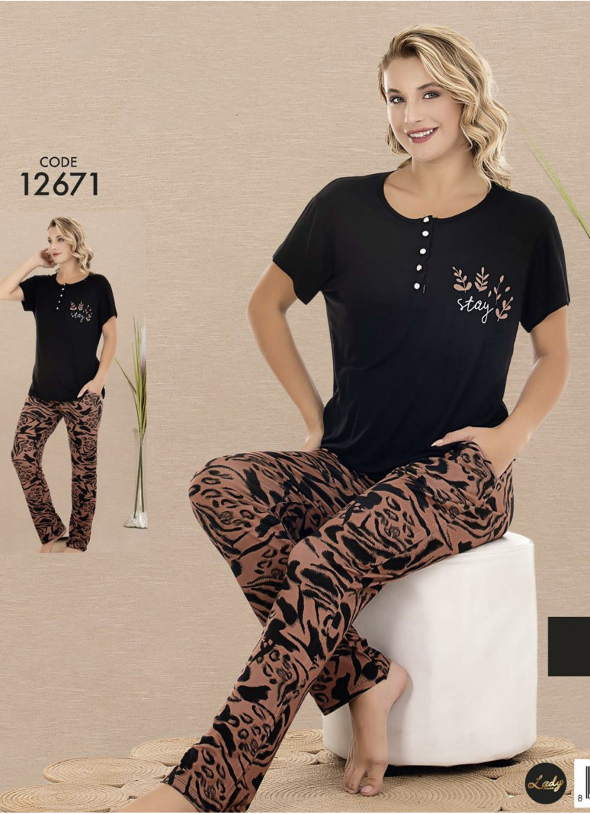 Lady Ksa 12671 Pants Homewear Set (M+L+XL) — Turkey wholesale collection