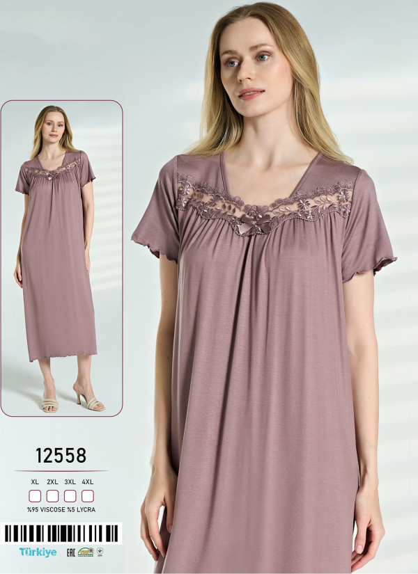 Caroline 12558 Nightdress (XL+2XL+3XL+4XL) — wholesale for boutiques
