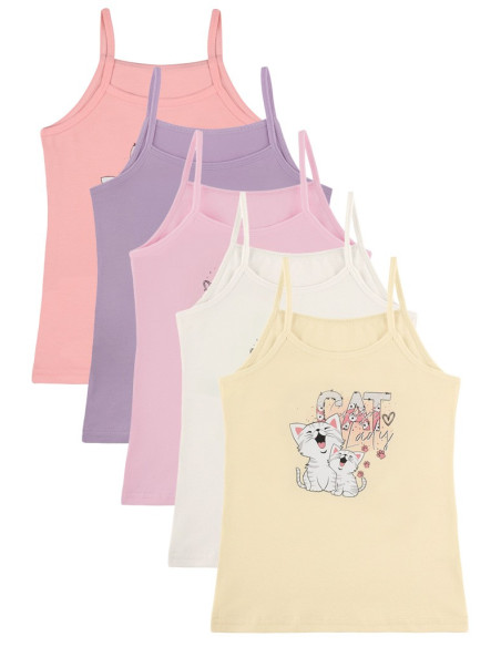 Donella 4371PB114 Assorted 10-Pack Girls' Tank Top — direct Turkish factory supply