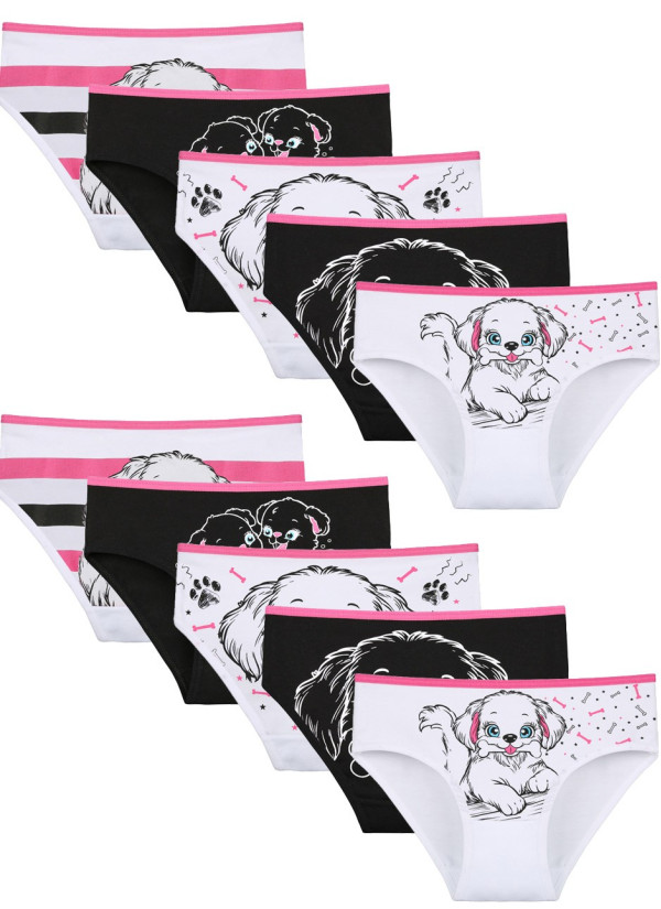 Donella 4171PB96 Assorted 10-Pack Girls' Briefs — factory-direct from Turkey
