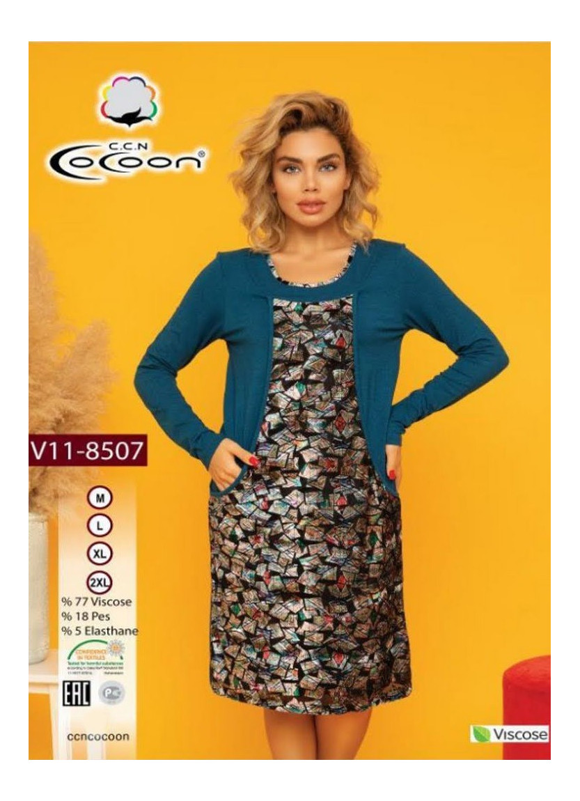 Платье (M+L+XL+XXL) COCOON CCNV11-8507_MAV — турецкий текстиль оптом