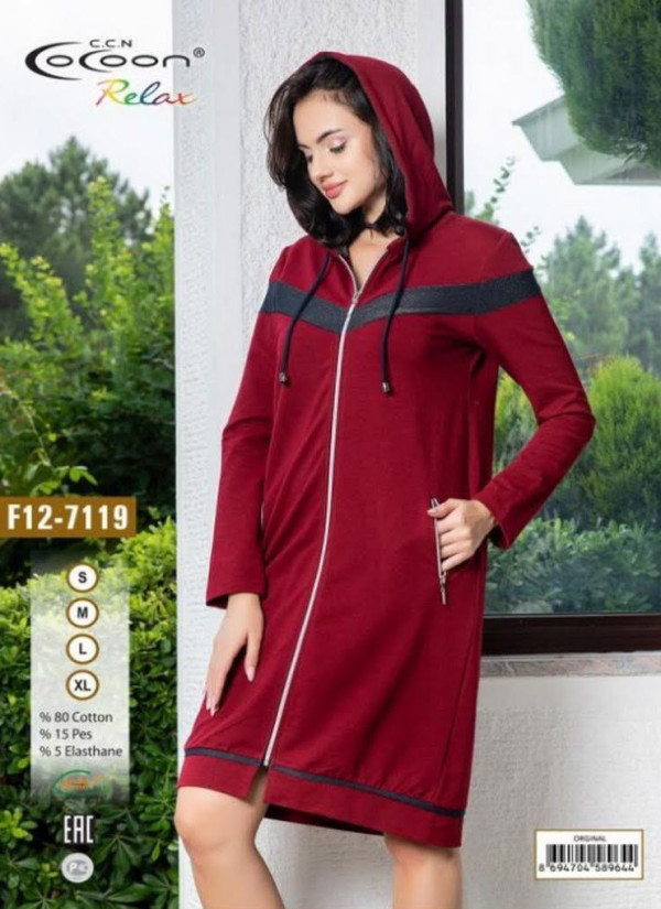 CCNF12-7119_ORG Women's Robe (S+M+L+XL) — Istanbul wholesale supplier