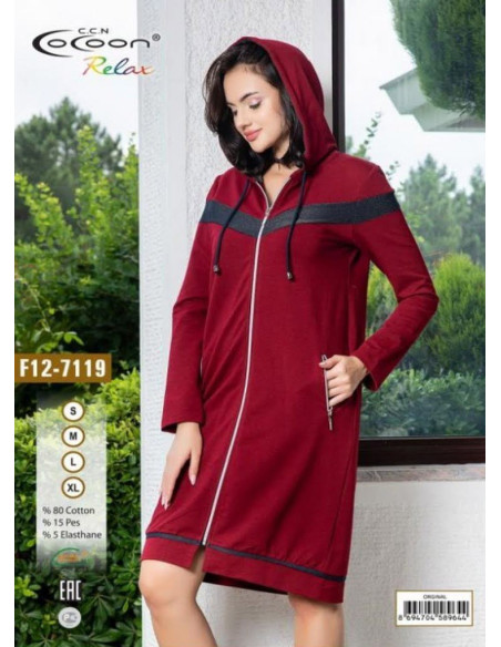 CCNF12-7119_ORG Women's Robe (S+M+L+XL) — Istanbul wholesale supplier