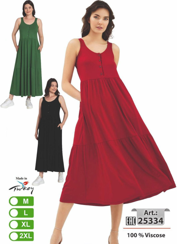 Платье Viscose (M+L+XL+2XL) intensive 25334 — оптовая поставка из Турции