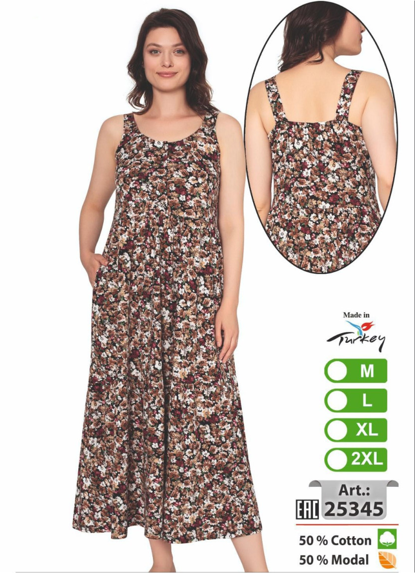 intensive 25345 Оптом Турция Фабрика Платье Cotton-MODAL (M+L+XL+2XL) intensive 25345 Купить Оптом с Турции