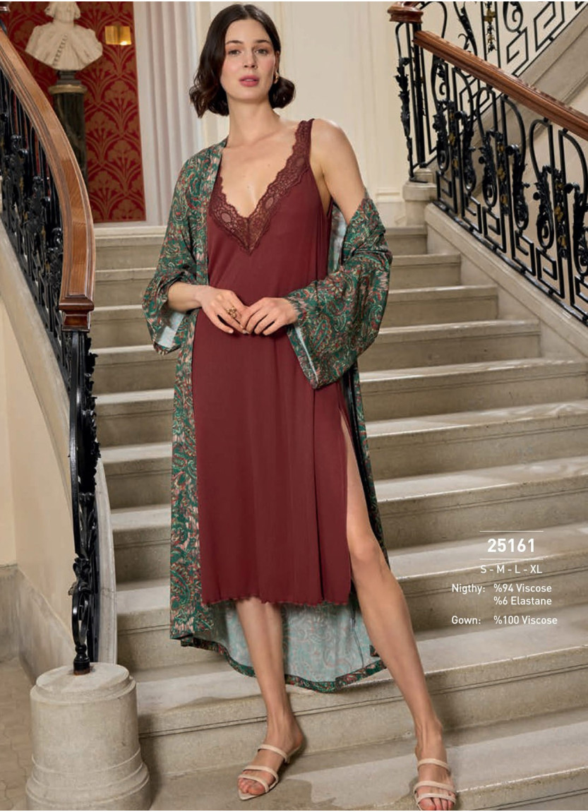 Monamise 25161 Robe Set (S+XL) — Turkish textile wholesale