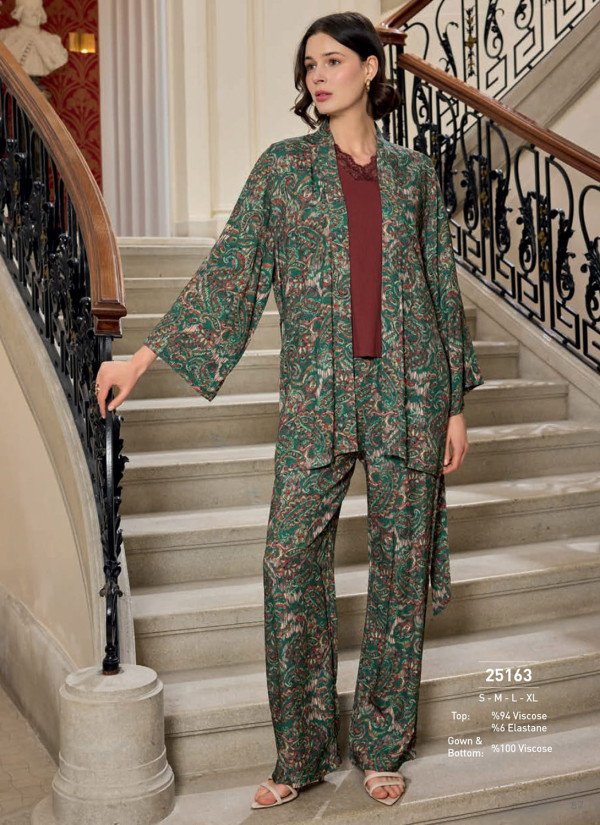 Monamise 25163 Pants Homewear Set (S+M+L+XL) — direct Turkish factory supply