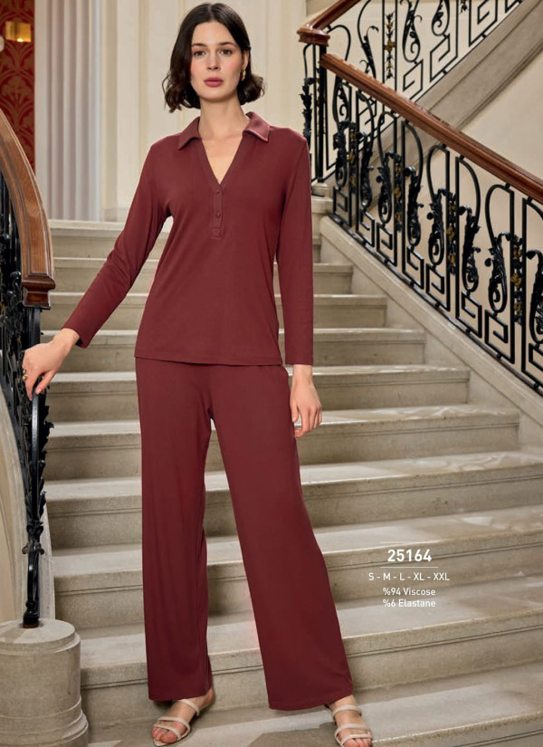 Monamise 25164 Pants Homewear Set (S+M+L+XL+2XL) — Istanbul wholesale supplier