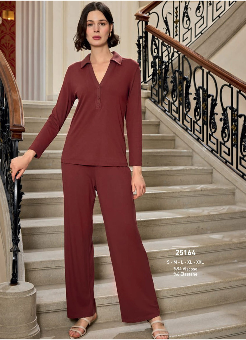 Monamise 25164 Pants Homewear Set (S+M+L+XL+2XL) — Istanbul wholesale supplier
