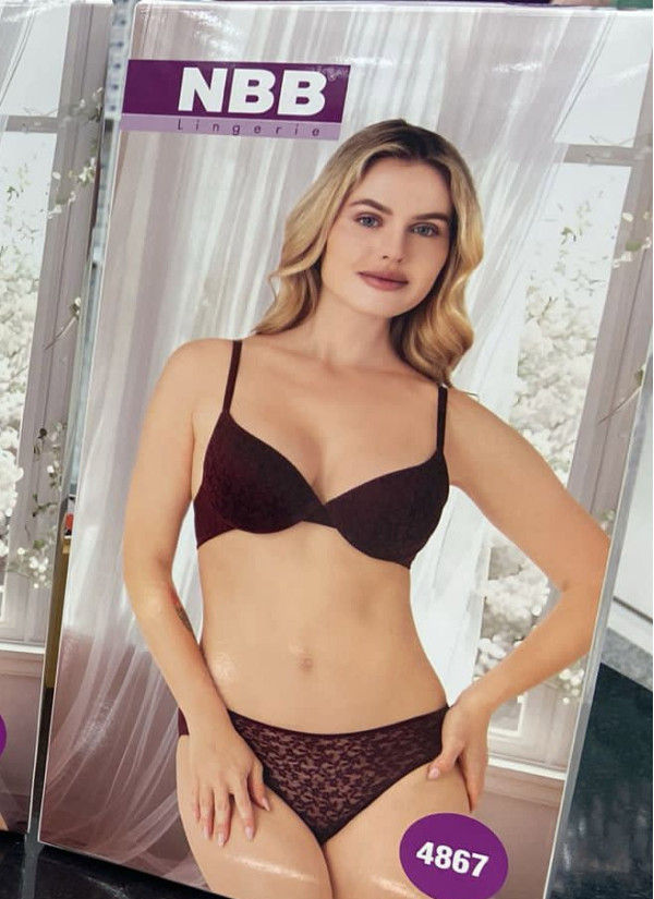 NBB 4867 Bordo Lace Bra and Briefs Set — wholesale for boutiques