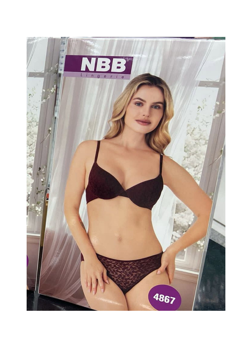 NBB 4867 Bordo Lace Bra and Briefs Set — wholesale for boutiques